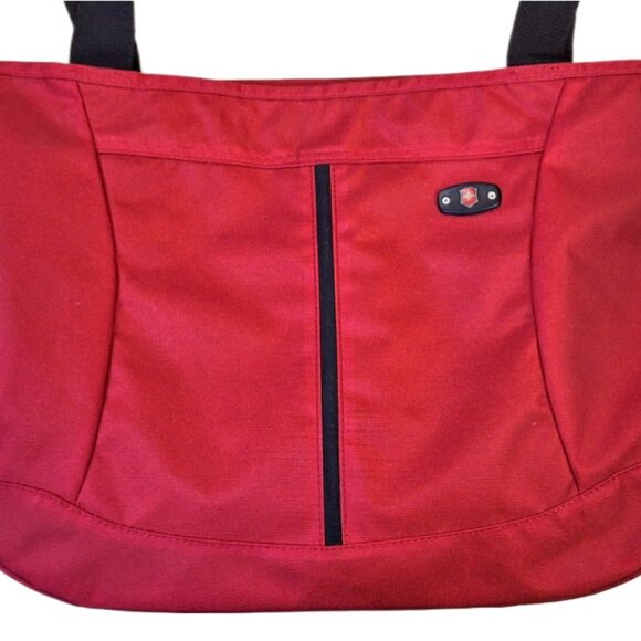 Original Victorinox Red Tote Shoulder Bag Canvas Unused - Picture 3 of 7
